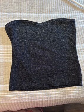 Reitmans Black Sparkle Knit Top